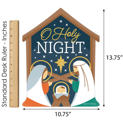 Holy Nativity - Outdoor Lawn Sign - Manager Scene Religious Christmas Yard Sign - 1 Piece