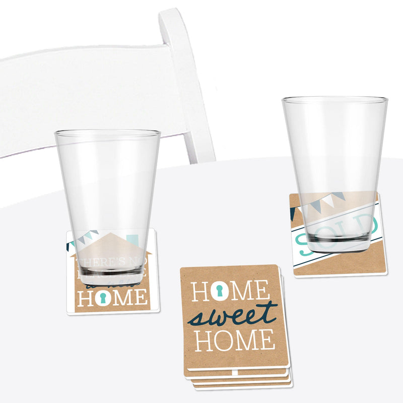 Home Sweet Home - Funny Housewarming and New Home Decorations Gift - Drink Coasters - Set of 6