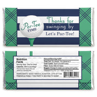 Par-Tee Time - Golf - Candy Bar Wrapper Birthday or Retirement Party Favors - Set of 24