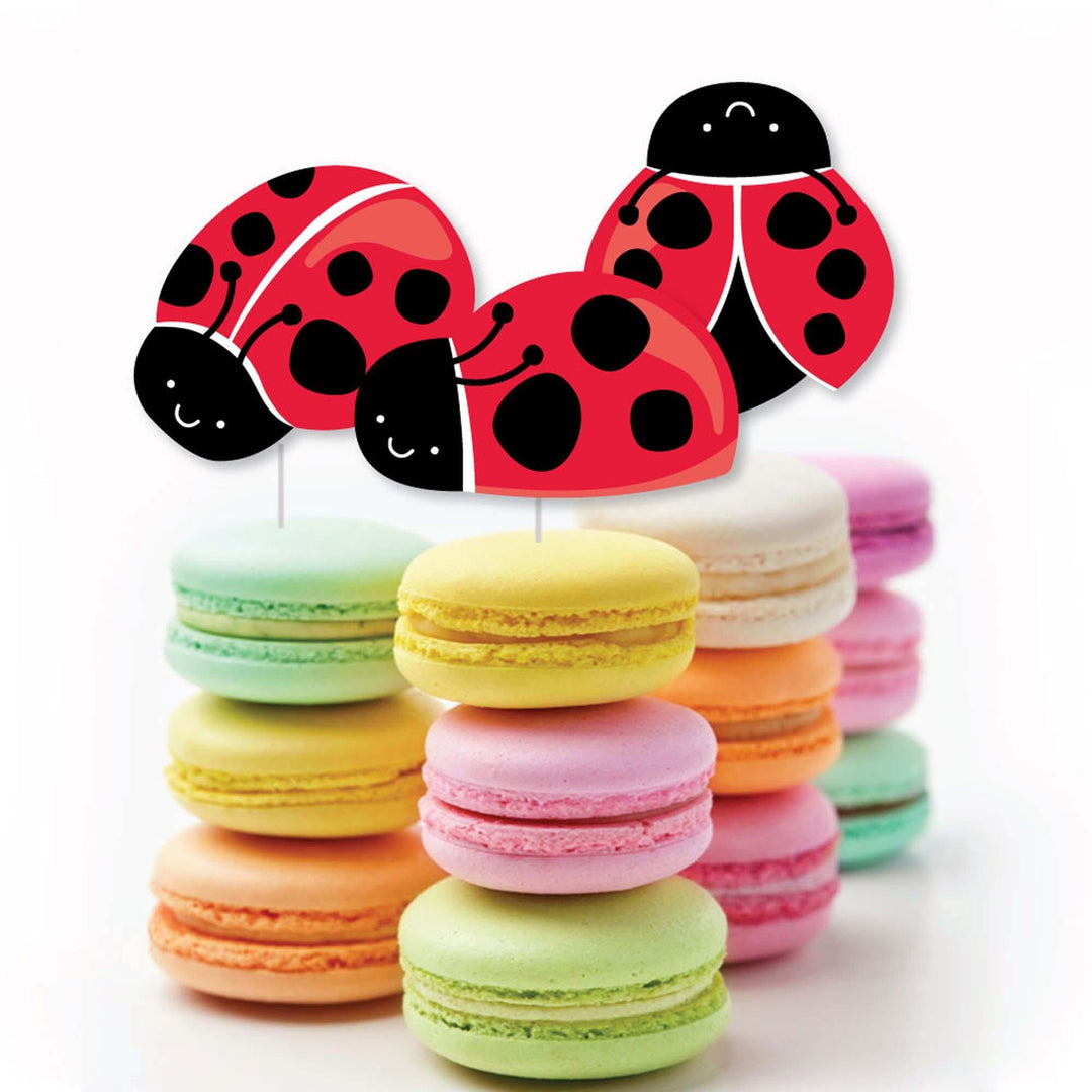 Happy Little Ladybug - DIY Shaped Baby Shower or Birthday Party Cut-Outs - 24 ct