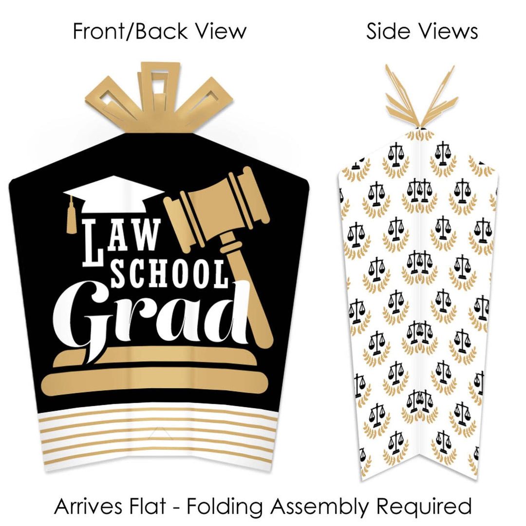 Law School Grad - Table Decorations - Future Lawyer Graduation Party Fold and Flare Centerpieces - 10 Count