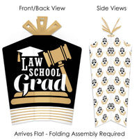 Law School Grad - Table Decorations - Future Lawyer Graduation Party Fold and Flare Centerpieces - 10 Count