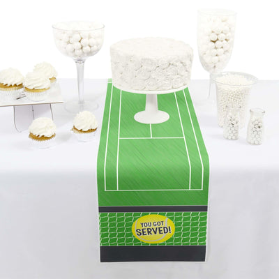 You Got Served - Tennis - Petite Baby Shower or Birthday Party Paper Table Runner - 12" x 60"