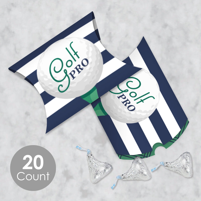 Par-Tee Time - Golf - Favor Gift Boxes - Birthday or Retirement Party Petite Pillow Boxes - Set of 20