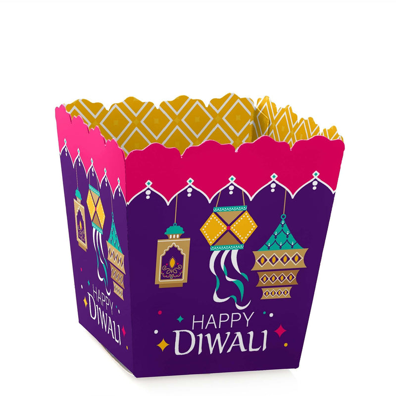 Happy Diwali - Party Mini Favor Boxes - Festival of Lights Party Treat Candy Boxes - Set of 12