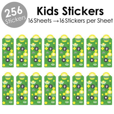 You Got Served - Tennis - Tennis Ball Birthday Party Favor Kids Stickers - 16 Sheets - 256 Stickers