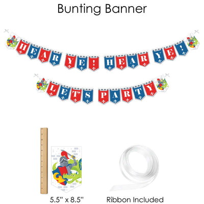 Calling All Knights and Dragons - Medieval Party or Birthday Party Supplies - Banner Decoration Kit - Fundle Bundle