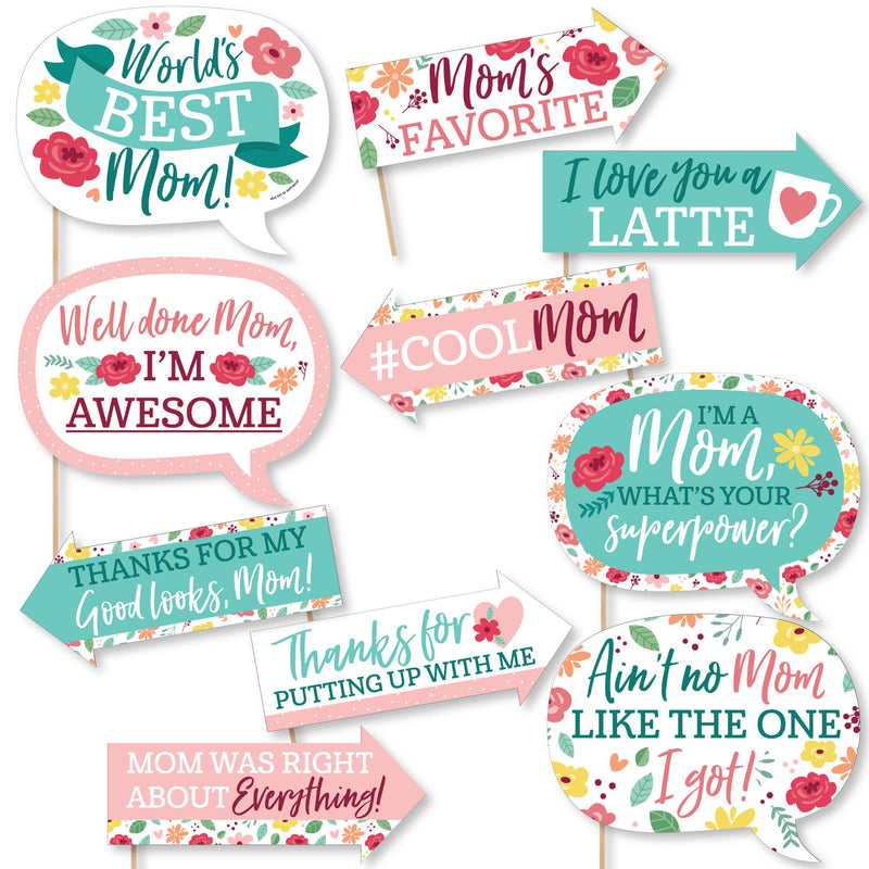 Funny Colorful Floral Happy Mother&