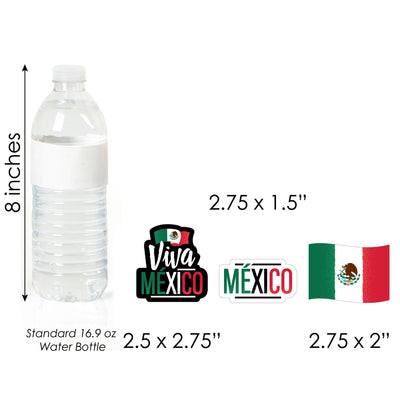 Viva Mexico - DIY Shaped Mexican Independence Day Party Cut-Outs - 24 Count