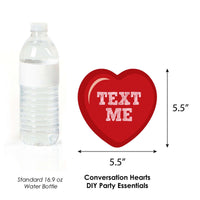 Conversation Hearts - Heart Decorations DIY Valentine's Day Party Essentials - Set of 20