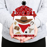 Western Hoedown - Treat Box Party Favors - Wild West Cowboy Party Goodie Gable Boxes - Set of 12
