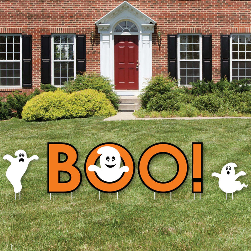 Spooky Ghost - Yard Sign Outdoor Lawn Decorations - Halloween Party Yard Signs - Boo