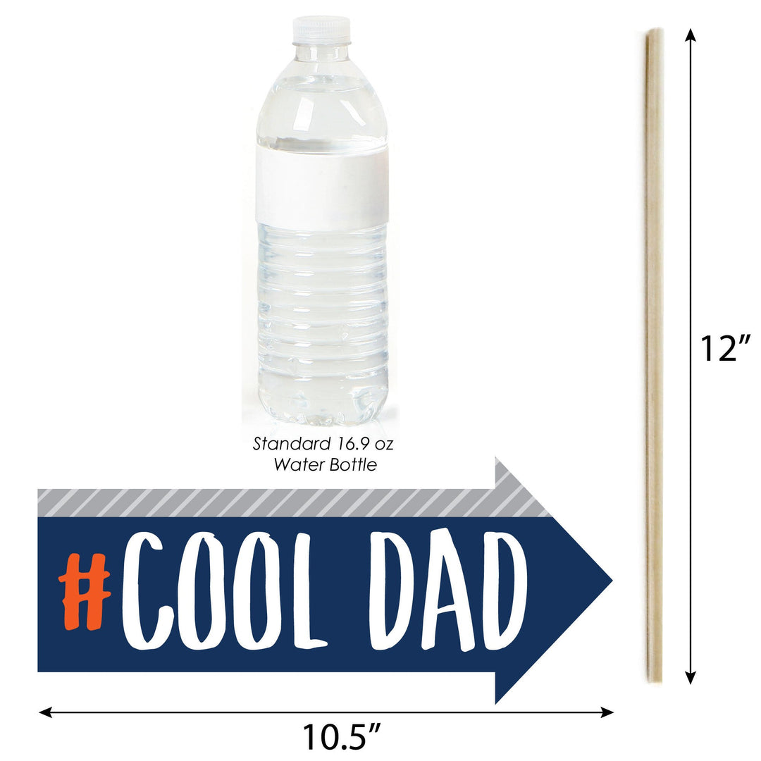 Funny Happy Father's Day - We Love Dad Party Photo Booth Props Kit - 10 Piece