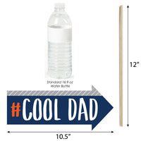 Funny Happy Father's Day - We Love Dad Party Photo Booth Props Kit - 10 Piece