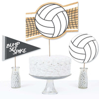 Bump, Set, Spike - Volleyball - Baby Shower or Birthday Party Centerpiece Sticks - Table Toppers - Set of 15