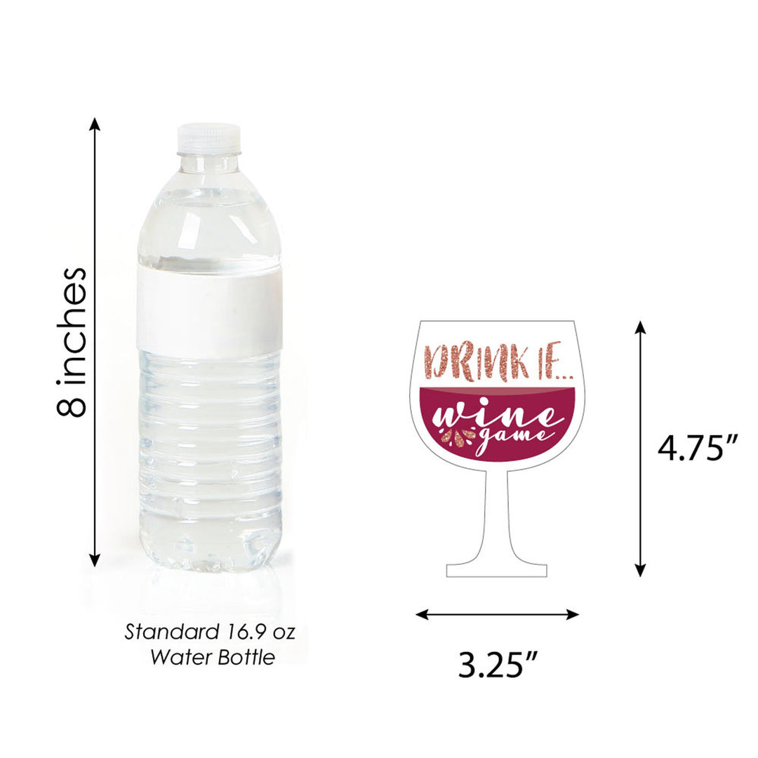 Drink If Game - But First, Wine - Wine Tasting Party Game - Set of 24