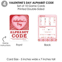 Conversation Hearts - 4 Valentine's Day Games - 10 Cards Each - A-Z, Alphabet Code, What's Your Cupid Name and Photo Scavenger Hunt - Gamerific Bundle