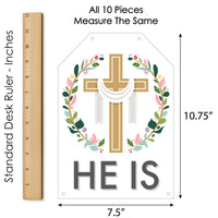 Religious Easter - Hanging Vertical Paper Door Banners - Christian Holiday Party Wall Decoration Kit - Indoor Door Decor