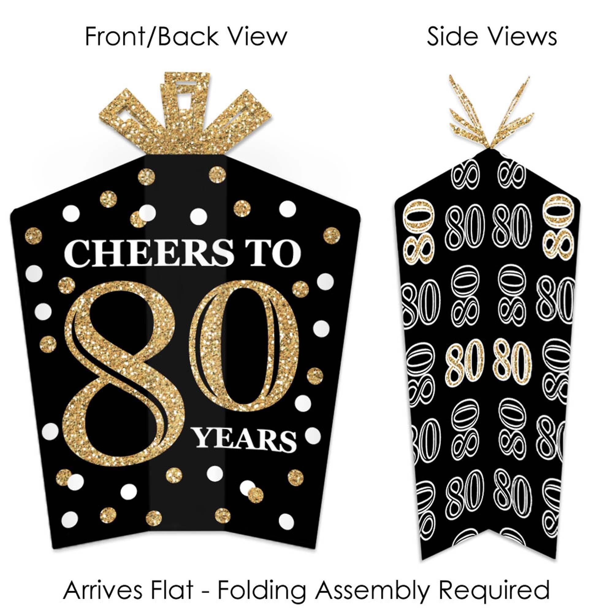 80th Birthday Decorations Set Für 25 Personen – Teller, Servietten, Banner & Deko In Roségold