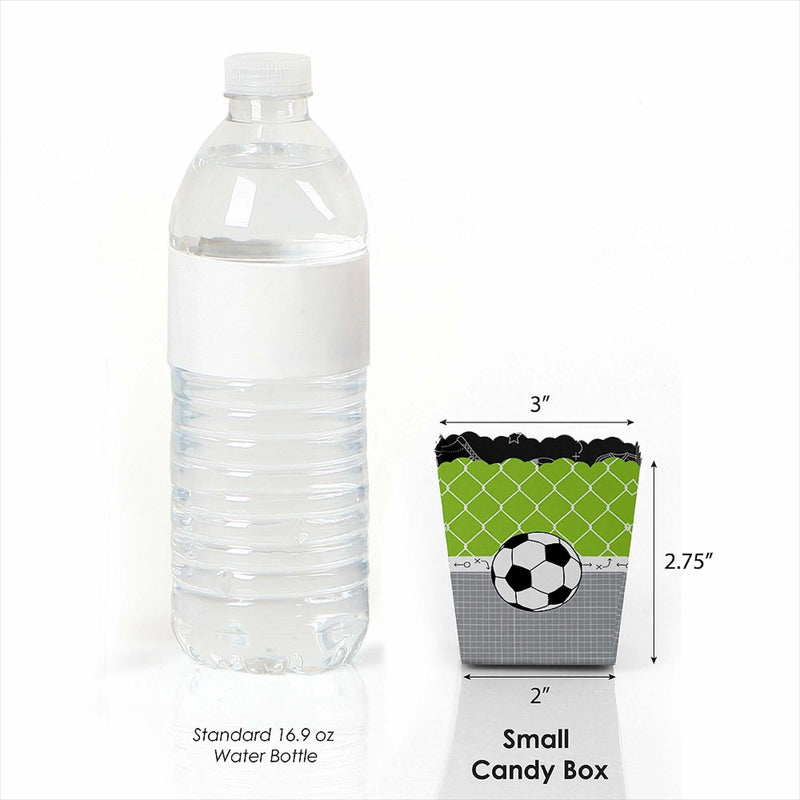 GOAAAL! - Soccer - Party Mini Favor Boxes - Baby Shower or Birthday Party Treat Candy Boxes - Set of 12
