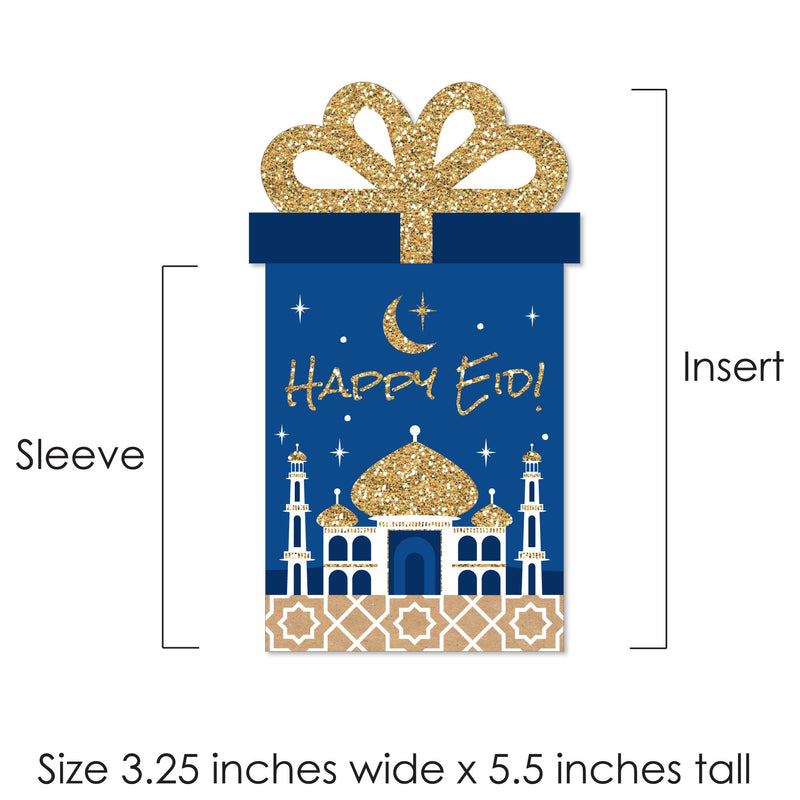 Ramadan - Eid Mubarak Party Money and Gift Card Sleeves - Nifty Gifty Card Holders - Set of 8