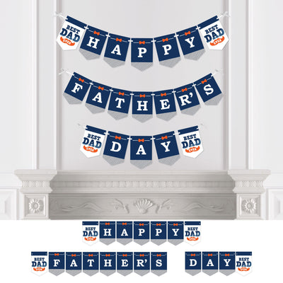 Happy Father's Day - We Love Dad Party Bunting Banner - Party Decorations - Happy Father's Day