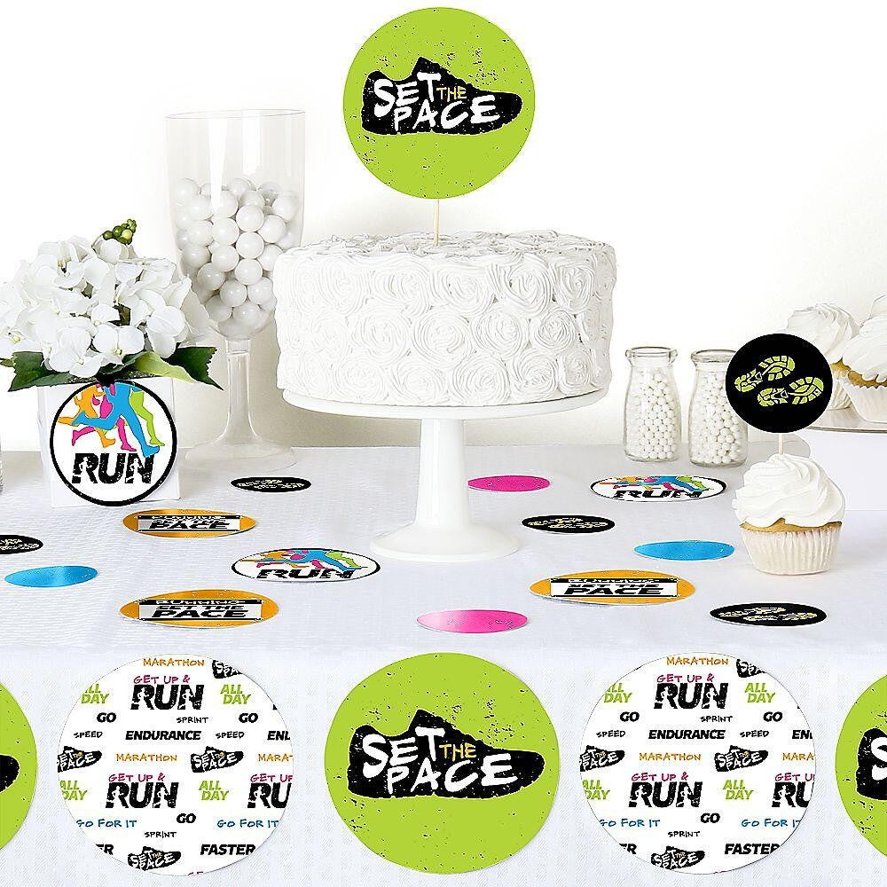 Set The Pace - Running - Track, Cross Country or Marathon Giant Circle Confetti - Party Decorations - Large Confetti 27 Count