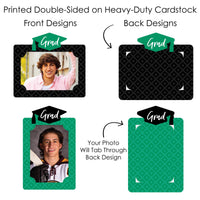 Green Grad - Best is Yet to Come - Graduation Party Picture Centerpiece Sticks - Photo Table Toppers - 15 Pieces