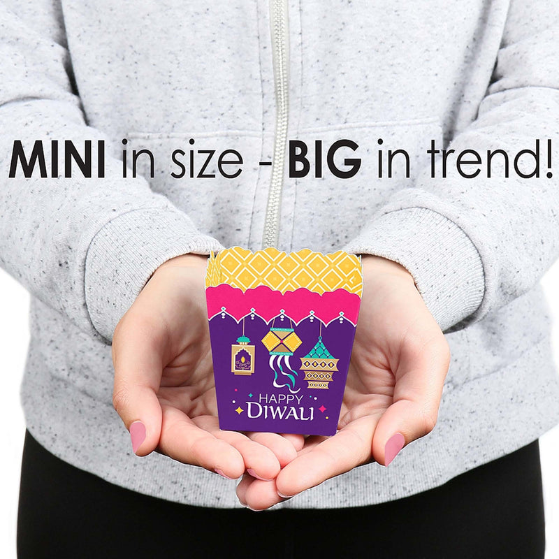 Happy Diwali - Party Mini Favor Boxes - Festival of Lights Party Treat Candy Boxes - Set of 12