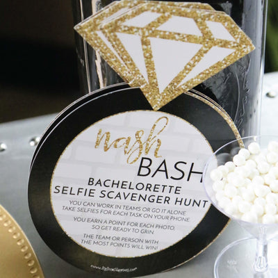 Nash Bash - Selfie Scavenger Hunt - Nashville Bachelorette Party Game - Set of 12