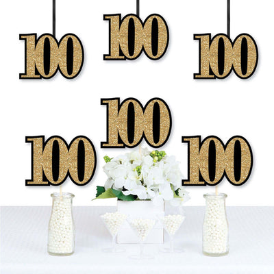 Adult 100th Birthday - Gold - Decorations DIY Party Essentials - Set of 20