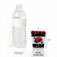 Happy Little Ladybug - Party Mini Favor Boxes - Baby Shower or Birthday Party Treat Candy Boxes - Set of 12