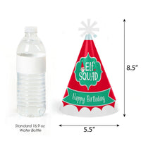 Elf Squad - Cone Happy Birthday Party Hats for Kids and Adults - Set of 8 (Standard Size)