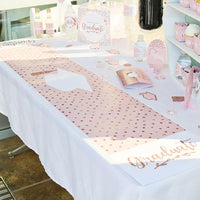 Rose Gold Grad - Petite Graduation Party Paper Table Runner - 12" x 60"