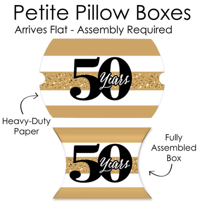 We Still Do - 50th Wedding Anniversary - Favor Gift Boxes - Anniversary Party Petite Pillow Boxes - Set of 20