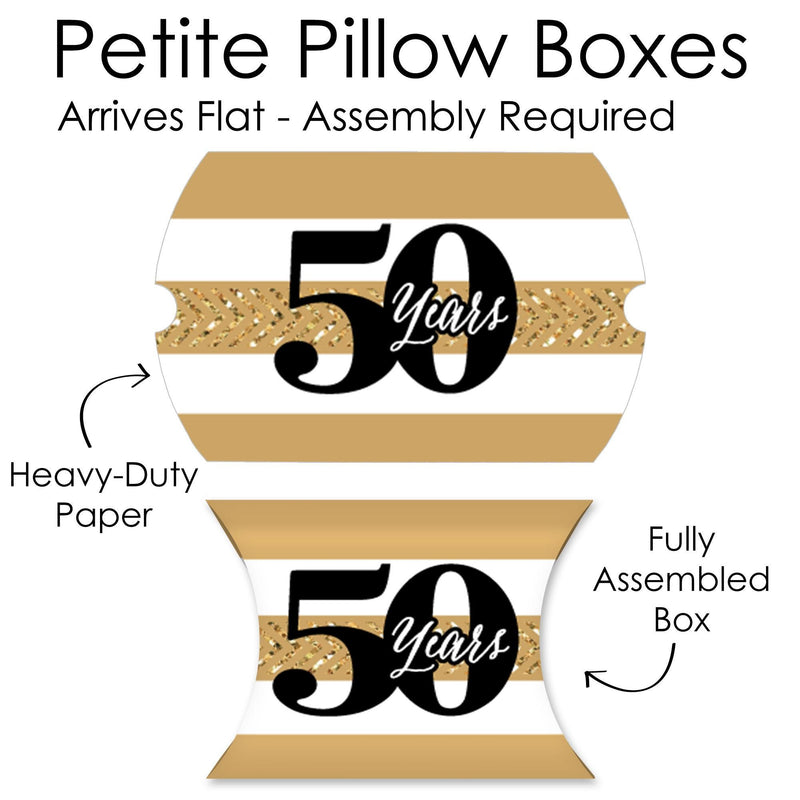 We Still Do - 50th Wedding Anniversary - Favor Gift Boxes - Anniversary Party Petite Pillow Boxes - Set of 20