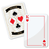 Las Vegas - Shaped Thank You Cards - Casino Party Thank You Note Cards with Envelopes - Set of 12