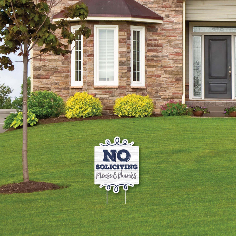 No Soliciting - Outdoor Lawn Sign - Yard Sign - 1 Piece
