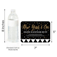 New Year's Eve - Gold - Selfie Scavenger Hunt - New Years Eve Game - Set of 12