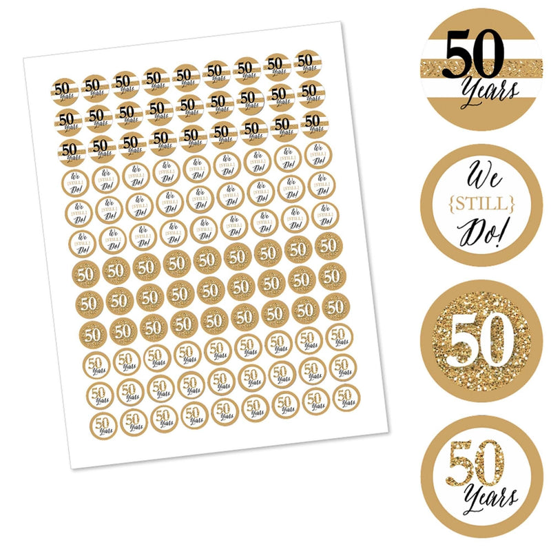 We Still Do - 50th Wedding Anniversary - Round Candy Labels Anniversary Party Favors - Fits Hershey&