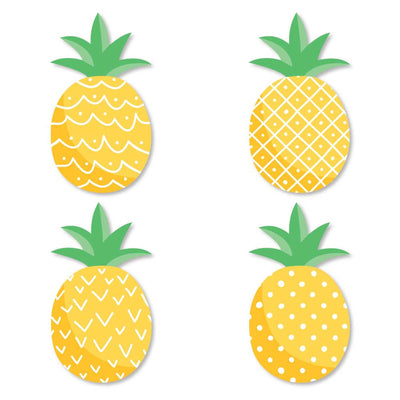 Tropical Pineapple - DIY Shaped Summer Party Cut-Outs - 24 ct
