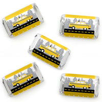 NYC Cityscape - Mini Candy Bar Wrapper Stickers - New York City Party Small Favors - 40 Count