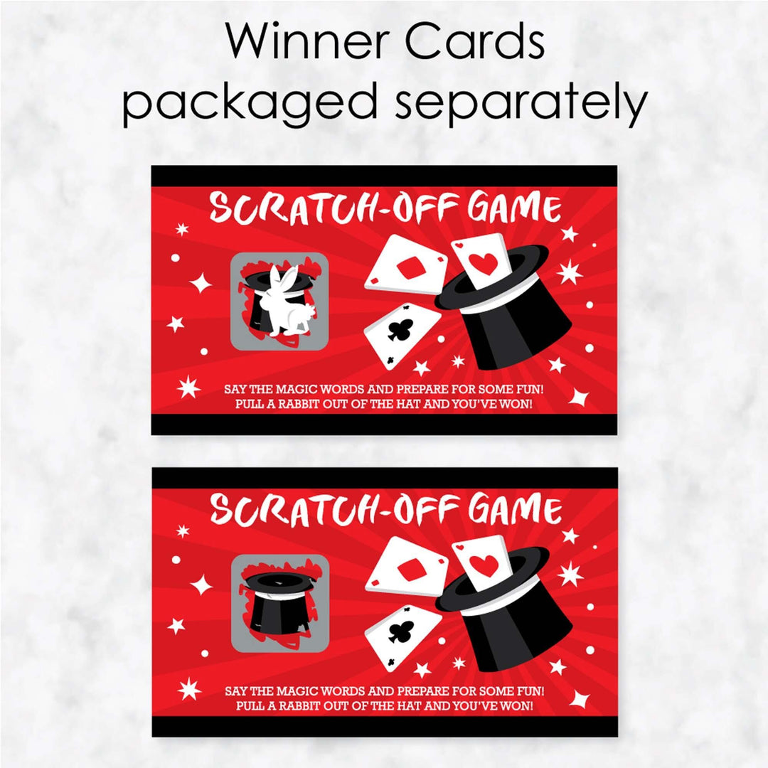 Ta-Da, Magic Show - Magical Birthday Party Game Scratch Off Cards - 22 Count