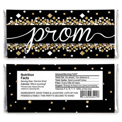 Prom - Candy Bar Wrapper Prom Night Party Favors - Set of 24