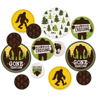 Sasquatch Crossing - Bigfoot Party or Birthday Party Giant Circle Confetti - Party Decorations - Large Confetti 27 Count