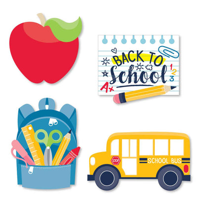 Back to School - DIY Shaped First Day of School Classroom Cut-Outs - 24 ct