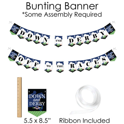Kentucky Horse Derby - Banner and Photo Booth Decorations - Horse Race Party Supplies Kit - Doterrific Bundle
