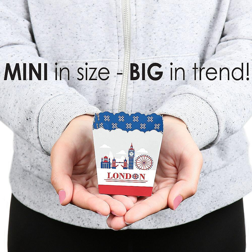 Cheerio, London - Party Mini Favor Boxes - British UK Party Treat Candy Boxes - Set of 12