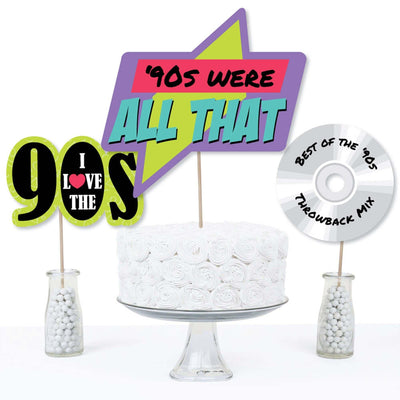 90's Throwback - 1990s Party Centerpiece Sticks - Table Toppers - Set of 15