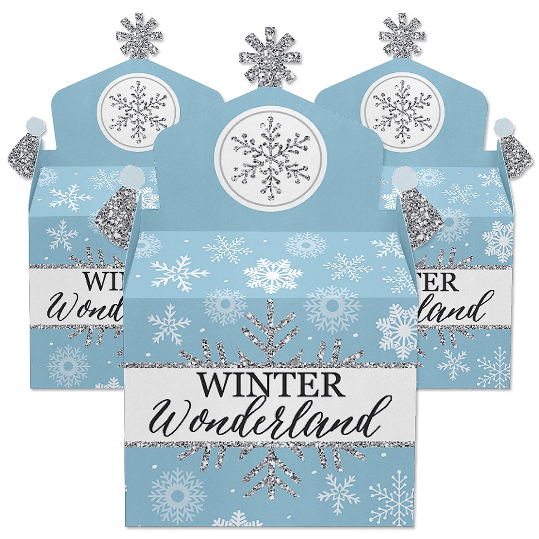 Winter Wonderland - Treat Box Party Favors - Snowflake Holiday Birthday ...